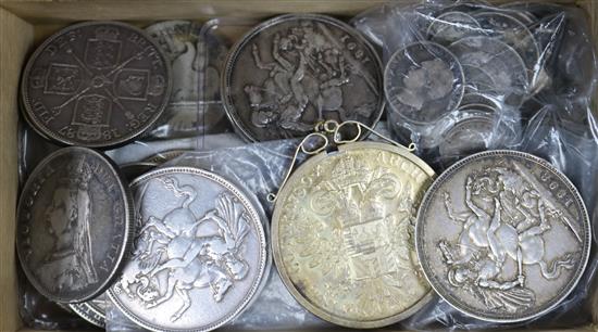 A collection of UK silver and World coins, 18th-20th century,